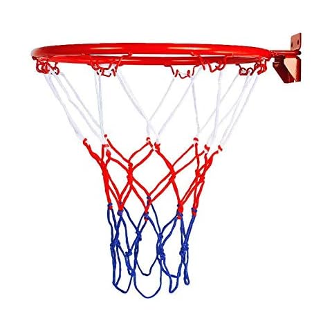32Cm Basketball Hoop And Net Set - Wall Mounted Basketball Goal Hoop Rim - Basketball Rim Replacement - Portable Hanging Goal Hoop Rim - For Indoor Outdoor Sport Cover