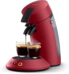 Philips Senseo Original Plus, Kaffeepadmaschine (Kaffeestärkewahl, Kaffee Boost Technologie, aus recyceltem Plastik), rot, (CSA210/90)