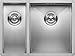 Produktbild MIZZO Quadro Edelstahlspüle 180-340 | Küchenwaschbecken 1.5 Becken Radius 0mm | Spülbecken ab 60er Schrank | Flächenbündig, Einbau oder Unterbau | Waschbecken Küche | Satin Edelstahl Spüle