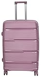 Hobart - Maletas giratorias de 4 ruedas rígidas, expandibles, con cerradura TSA, bolsas de viaje, Purple, M, Equipaje expandible rígido con ruedas giratorias