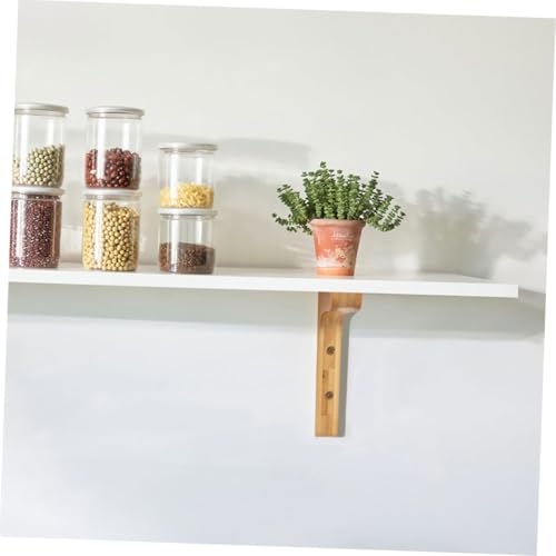 Support étagère mural bois SHINEOFI équerre angle solide lot de 2 pièces pour étagères muraux