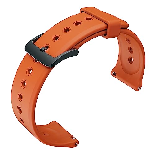 Ticwatch Pro 5 Smartwatch Band Replacement 24mm Width Silicone Watch Strap Quick Release Genuine Watch Band Only for Pro 5 Watch, Bonfire Orange