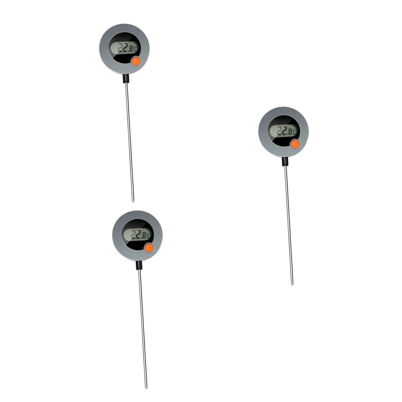 TOPBATHY 3pezzi Termometro Per Alimenti Istantanea Per Bbq Design e Precisione Per Latte e Frittura