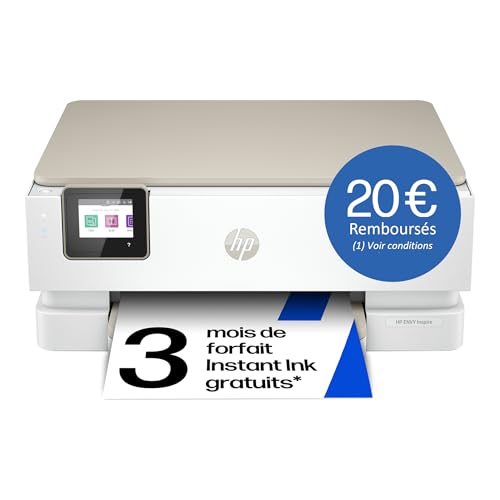 HP Envy Inspire 7220e, 242P6B, Imprimante Multifonction à Jet d'Encre A4 Couleur, Recto Verso Automatique, 22 ppm, Wi-Fi, 3 mois de forfait Instant Ink...