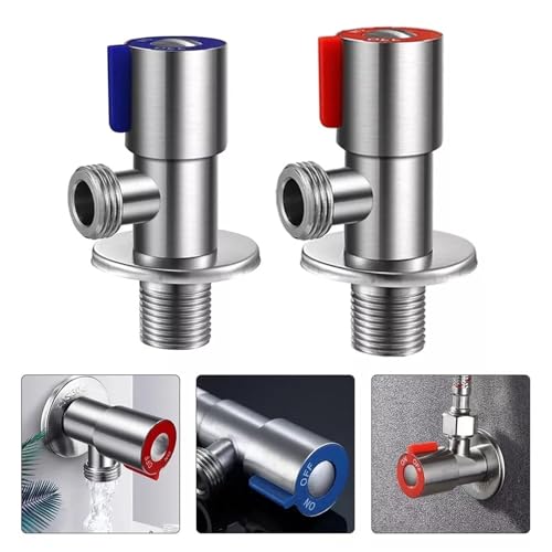 Robinet d'angle en acier inoxydable 304 bleu de qualité supérieure pour salle de bain G1/2