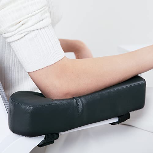 Foamula Office Chair Armrest Pads, Gaming Chair Arm Pads, Extra Thick Cushions Elbow Pillow, Memory Foam Desk Chair Arm Pads For Pressure Relief, 2-Piece Set Of Chair (Black) #TOP1