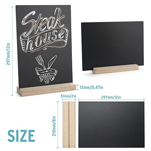 Onupgo 2 Pack Tabletop Chalkboard Sign With Base Stand, 8 X12 Inch Menu Chalk Board Sign Store Food Signs, Message Boards For Party, Wedding, Tables Decoration, Bar And Restaurant #TOP2