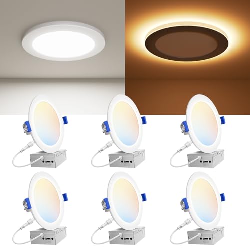 VOLISUN 6 Pack 6 Inch 5CCT Recessed Light with Night