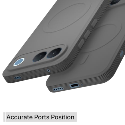 Image of Outlouders Back Cover for Vivo S2 5G | Soft Matte Silicone | Slim Fit | Magnetic-Safe Logo Design (Magnetic-Safe Not Compatible) | Shockproof | Camera Protection Bumper Case (Grey)