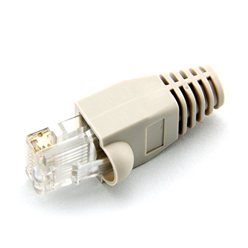 Maxmoral 100-Pack Cat5E Cat6 Rj45 Ethernet Network Cable Strain Relief Boots - White #TOP6