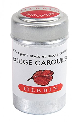 Encre J. Herbin Rouge Caroubier cartouches de tradition française