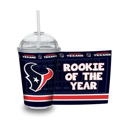 Image of Rico Industries NFL Football Rookie of The Year 12oz Acrylic Tumbler, Youth Tumbler with Swirly Straw