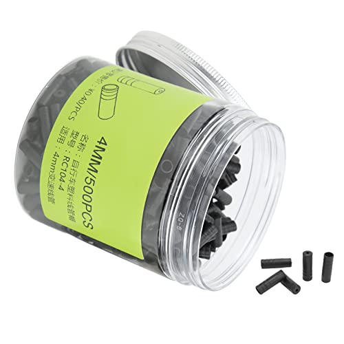 Aramox Cable Ferrules End Caps 4mm, 500 Pcs Plastic Brake Gear Cable Housing Ends, Mountain Bike Road Bike Universal Wire Caps for Shifter & Brake Cable