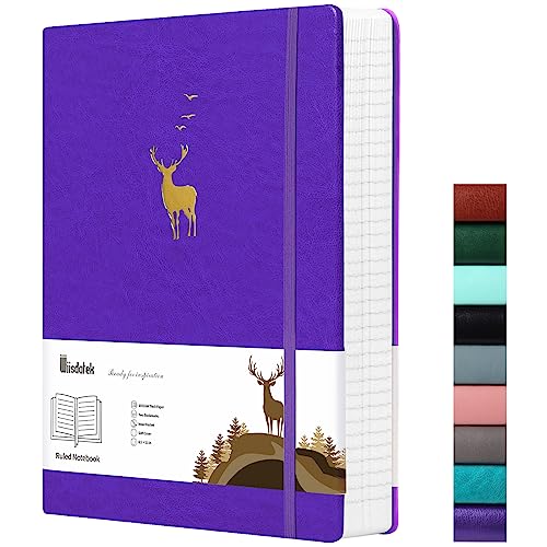 Journal en cuir pour homme et femme violet, le cadeau idéal en A4