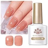 Born Pretty Jelly Nude Pink Gel Nail Polish Sheer Transparent Clear Nude Gel Nail Polish Nail Gel Polish Varnish 10ML