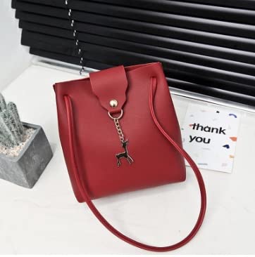 Kwish Women Pu Leather Small Square Messenger Shoulder & Crossbody Bucket Bags (Multicolor) Pack Of 1 3 41TGLndd8FL. SL500