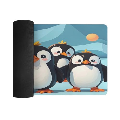 Cute Penguins Desk Pad grande 30x60 cm impermeable miniatura 3