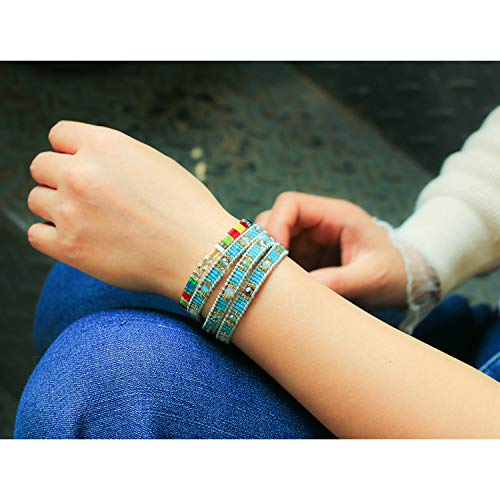 Kanyee Tila Multi Color Stretch Bracelets Tile Enameled Alloy Friendship Bracelets Handmade Cuffs Jewelry Christmas Gifts For Women #TOP5
