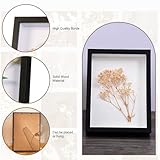 3D Shadow Box, 21 x 29.7cm Picture Frame, Deep Box Photo Frame Deep Frames Display Boxs Wooden Deep Boxs Square Photo Frames for Medal Flower & Crafts Display(Black) - Image 3