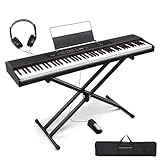 PROFESSIONAL SEMI-WEIGHTED KEYS: Semi-weighted keys reduce the sense of strength and increase rebound speed over fully weighted keys for a more responsive touch. Our keyboard piano combines good touch sensitivity with the authentic feel of a semi-wei...