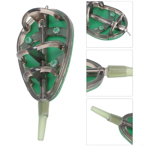 Karpfenangeln Tackle Tool, Flat Method Feeder mit aerodynamischer Bombenform, sichtbarer Köder oben, 20/30/40/50/60/70/80/90/100g Feeder und Form – Bild 4