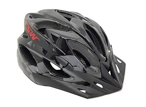 Capacete Ciclcismo Tsw Raptor 2 Pto/cinza com sinalizador Led