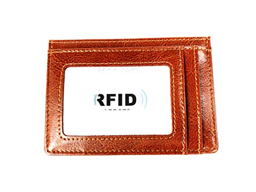 Aeiniwer VAMOS RFID-Blocking Front Pocket Minimalist Slim Wallet for Men and Women