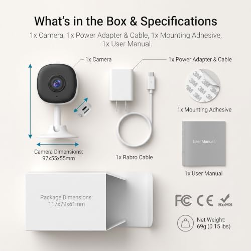 2K Indoor Security Camera, Wireless WiFi Home Camera for Baby Pet Viewing - F2.0 Night Vision, Smart Human Motion Detection, 2-Way Audio, Compatible 256GB SD Storage, 2.4G WiFi, Remote App Access — view 8