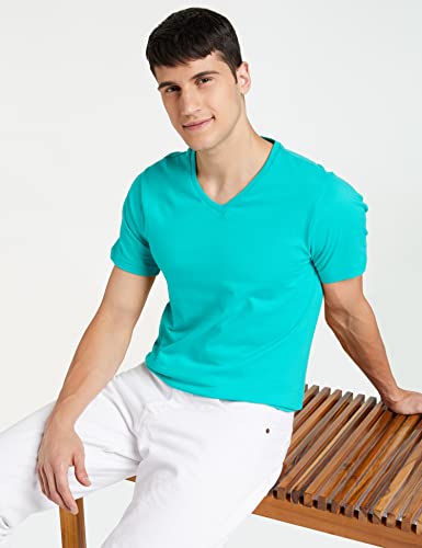 Image of Amazon Brand - Symbol Men's Solid Cotton T Shirt | Plain | V Neck | Half Sleeve-Regular Fit | Combo Pack of 3 (Available in Plus Sizes)