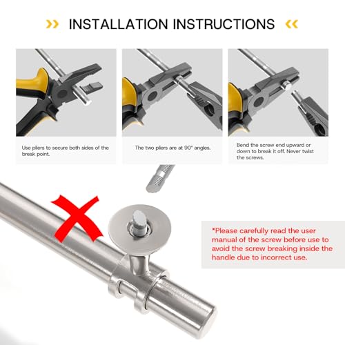 Rergy 10 Pack 6-1/4 Inch Brushed Nickel Cabinet Pulls Heavy-Duty Kitchen Cabinet Handles, Rust-Resistant and Durable Drawer Pulls Zinc Alloy Hardware for Cupboard,Closet,Cabinets by Rergy - Image 5