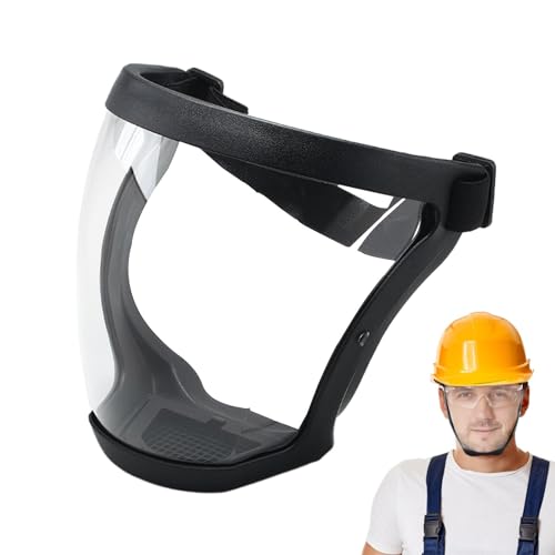 Protetor facial completo | Protetor facial de segurança | máscara facial transparente anti-embaciamento com faixa ajustável | proteção completa para os olhos | máscara facial completa