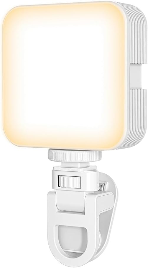LED Pocket Light Portable Rechargeable Mini Fill Light for Video Recording Makeup Camera Laptop Selfie Light,B