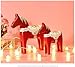 Set of 2 Swedish Wooden Dala Horses, Dalecarlian Horse Figurines, Christmas Ornament Decor for Home, Red