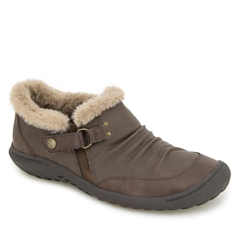 Image of JBU Women's Heather Slip On Cozy Comfortable Memory Foam APMA Accepted Walking Flat
