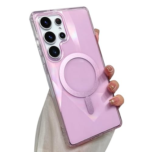 Coque pailletée Samsung S25 Ultra rose pour briller en soirée et au bureau