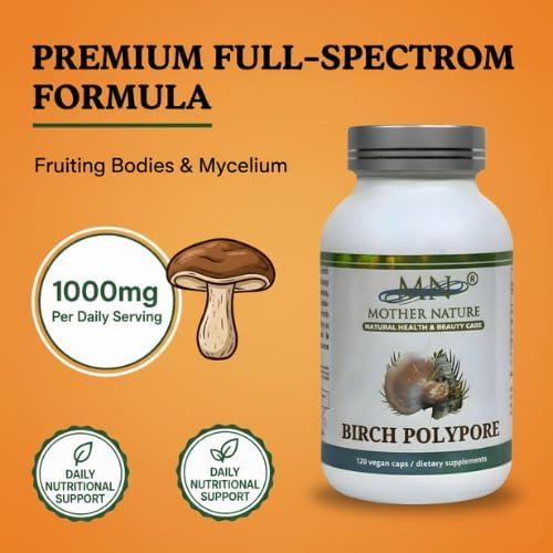 Miniatura 2 de Suplemento de poliporo de abedul (1000 mg) - 120 Cápsulas