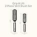 Conair Grip & Lift Vent Hairbrush, Full-Size and Mid-Size Brush Set, Nylon Bristle Hair Brushes for Blowout Styling, Value Pack, Color May Vary