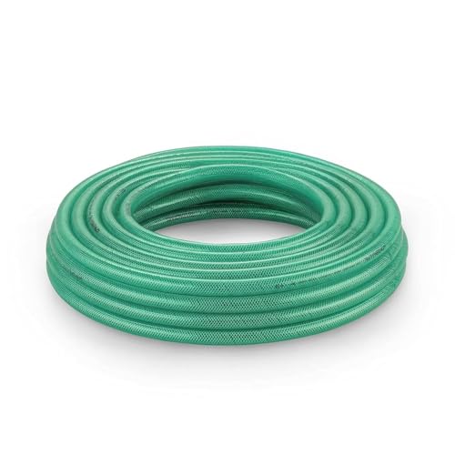 Image of Garbnoire 0.75 Inch Heavy Duty 3 Layered Braided Water Hose Pipe Garden Outdoors Pipes (50 Meter (164.04 Feet), Green)