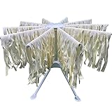 【EINFACH ZU BEDIENEN】Die Unterseite des hausgemachten Nudelherstellers verfügt über 4 robuste, rutschfeste Füße, um die Stabilität zu erhöhen. Sie können den Nudeltrockner also verwenden, ohne sich Sorgen machen zu müssen, dass er umfällt. Darüber hinaus eignet sich der robuste Trocknungshalter auch perfekt zum Schneiden von Nudeln. Sie können ganz einfach frische Nudeln zu Hause zubereiten, und Ihre Familie wird eine glückliche Zeit mit den von Ihnen selbst hergestellten Nudeln verbringen.