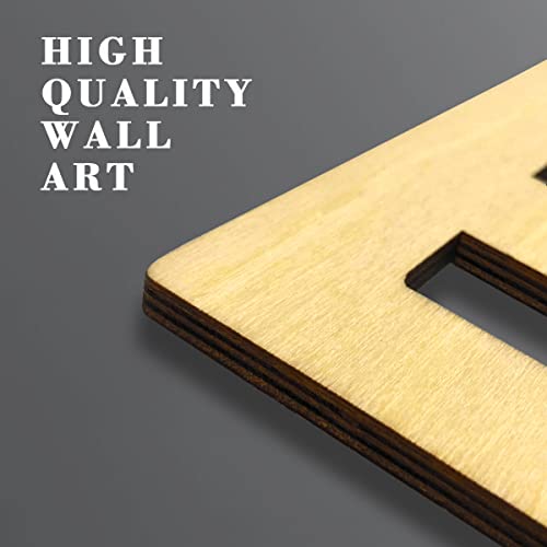 BINCUE 3 Panels Arches Shapes Wall Art Boho Decor Abstract 3D Hollow Wood Wall Art for Kitchen Bathroom Living Room Decorative - Image 3