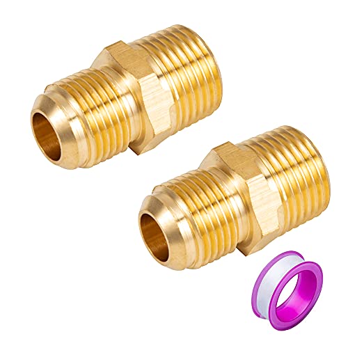 41TGPa9UyiL. SL500 Breezliy 2 peças de encaixe de tubo de latão, adaptador de gás meia união 1/2