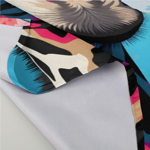 Set de 6 servilletas de tela con diseño jirafa multicolor miniatura 3
