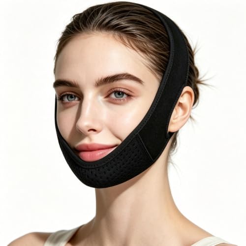 Bandeau V-Face Réutilisable, Masque Visage Ergonomique et Confortable, Lifting Visage 360° et Raffermissant, Ajustable Léger et Respirant, Physique...