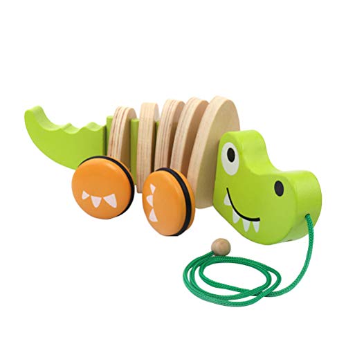 Check Out This Flormoon Pull Toys for Toddlers, Wooden Pull Along ToysCrocodile for Girl Boy Age 1 Y...