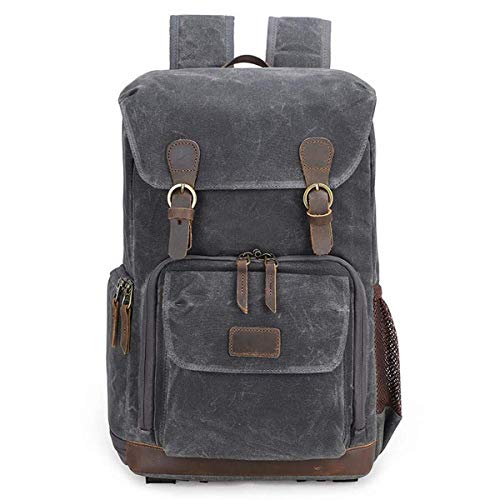 Rucksäcke New Retro Canvas SLR Kamera Rucksack Stoßfest Wasserdicht Freizeit Reise Tasche Outdoor Kamera Rucksack 15 Zoll Laptop Stativ Objektiv