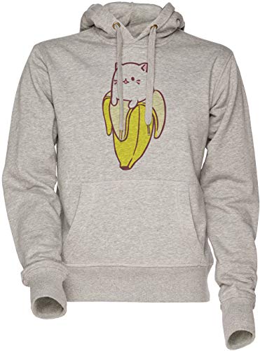 Sweat à capuche gris Bananya avec poche kangourou et cordon ajustable pour adulte