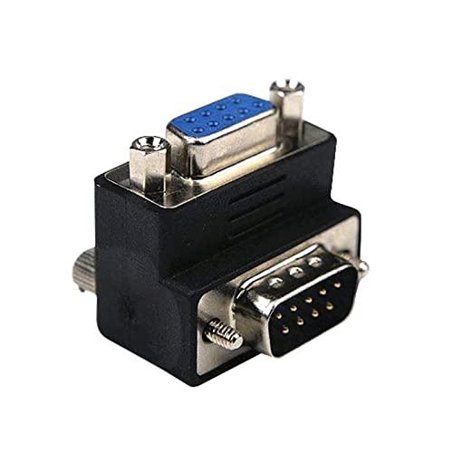 Adaptador convertidor RS232 DB9 macho hembra de ángulo recto DP9 de 90 grados 5