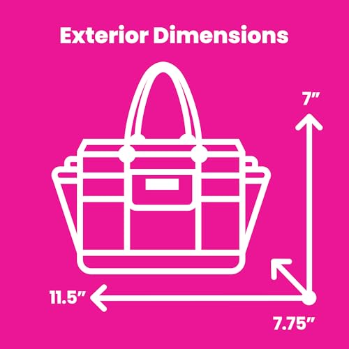 Image of Everything Mary Deluxe Store & Tote Organizer - Heather & Teal Craft Bag with Handle - Collapsible Storage for Scrapbooking, Sewing, Art Tools & DIY Supplies
