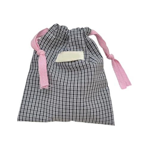 ドローストリングメイクアップバッグポータブル化粧品バッグ小格子トイレットバッグ口紅収納バッグ旅行洗濯袋ジュエリーオーガナイザー