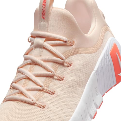 Nike NIKE Free Metcon 6 Women's Trainers Gym Fitness Workout Shoes, Guava Ice White Light Wild Mango, 10